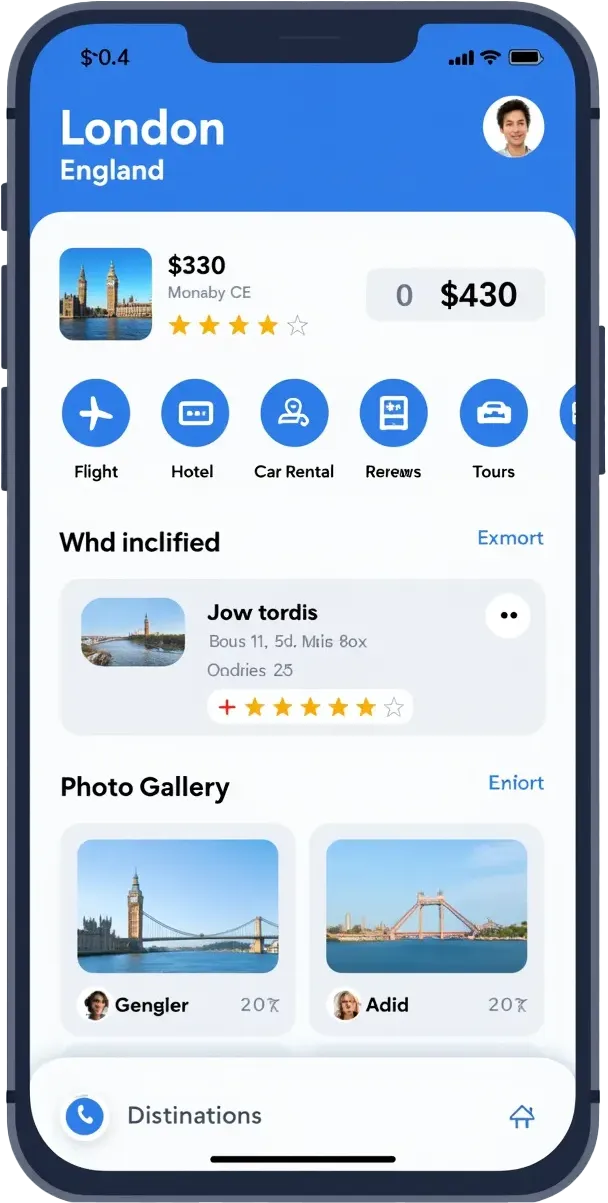 Mobile product interface example